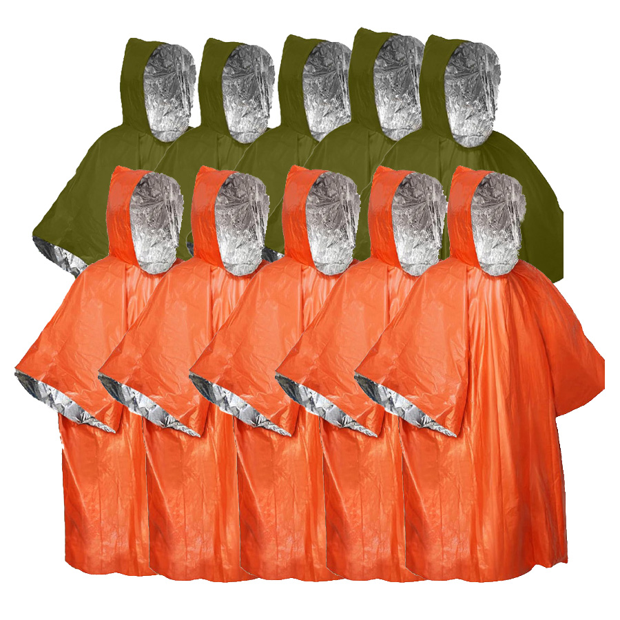 Emergency Mylar Blanket - 3/5-Pack Emergency Poncho Set - Waterproof,Thermal,Ultra-Lightweight,and