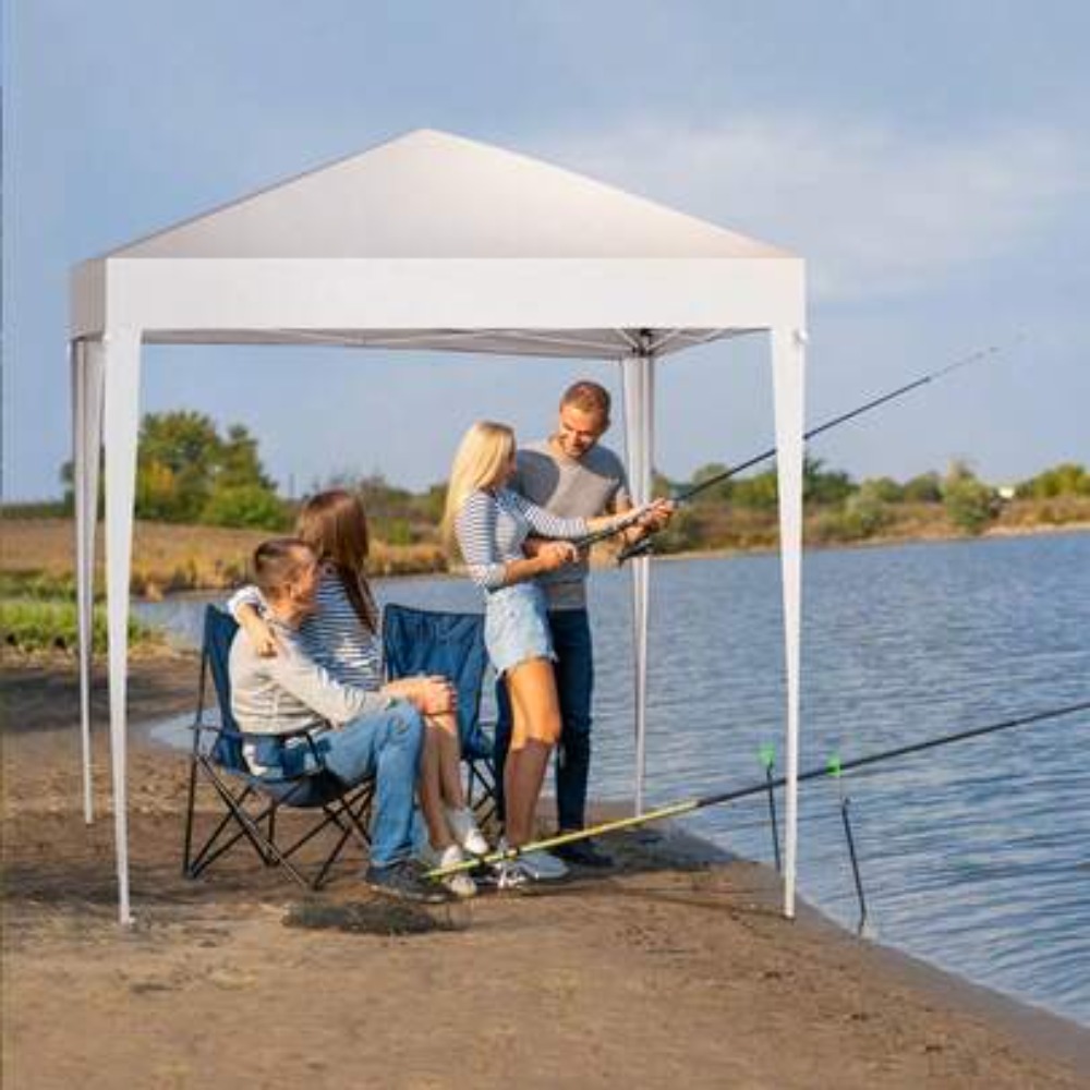 Outdoor Camping Gazebo - 6.5x6.5 ft Pop Up Canopy Tent