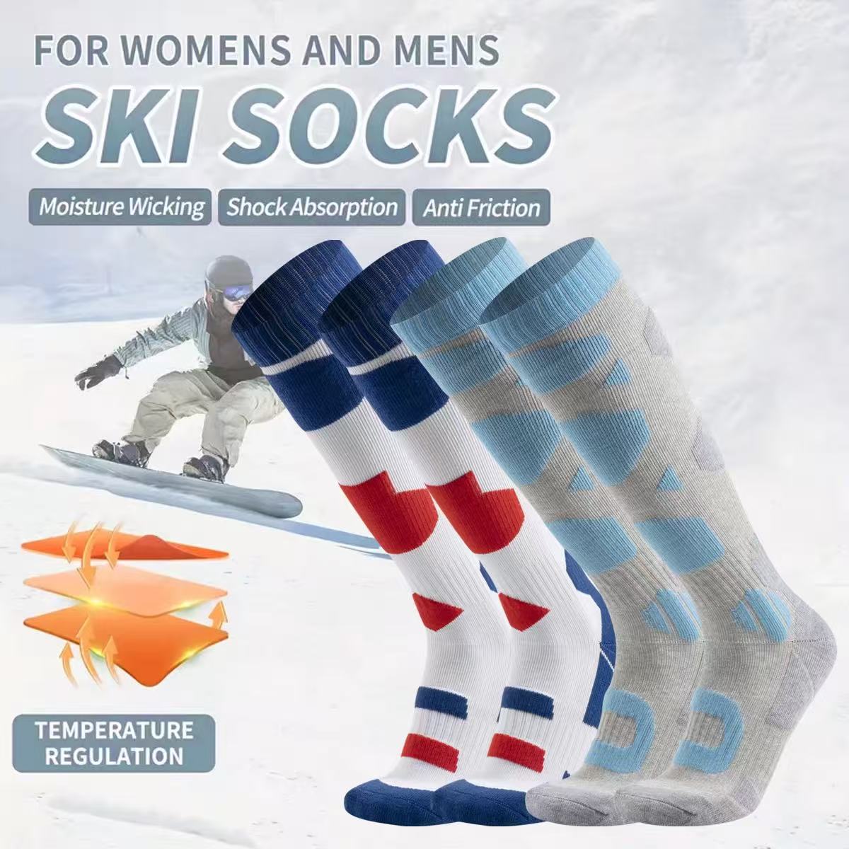 Outdoor Camping Winter - Thermal Winter Ski Socks Thick Cotton