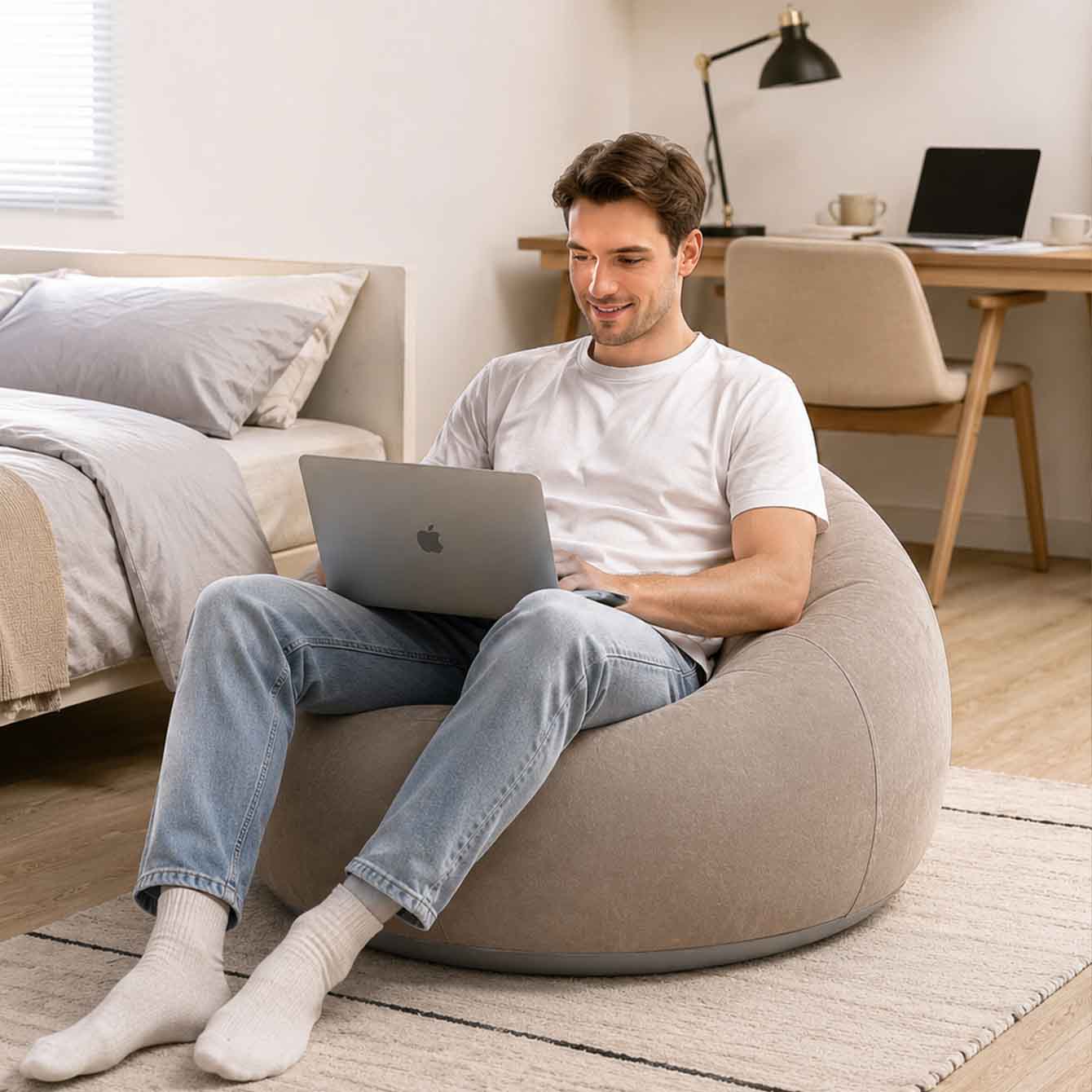 1PC Inflatable Bean Bag Chairs - Outdoor Camping Couch 评论和价格