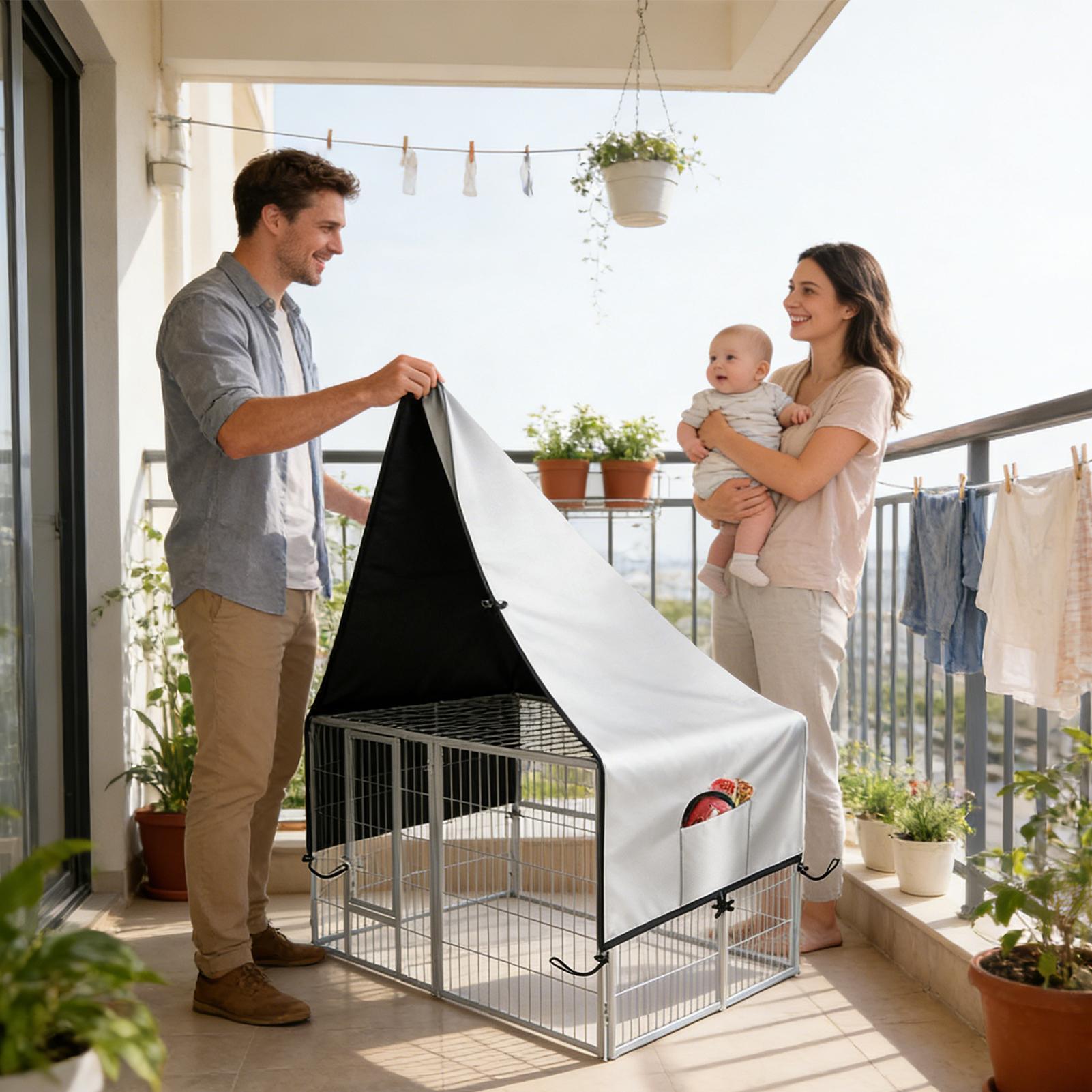 Crate Cover 210D Oxford Privac - Outdoor Camping Dog Kennel 评论和价格