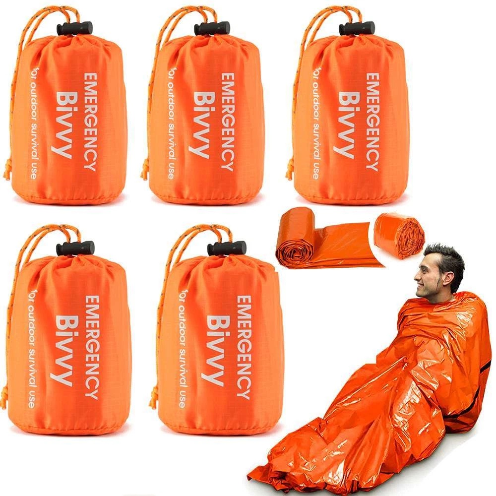 1-5Pack Emergency Sleeping Bag - Emergency Mylar Blanket 评论和价格