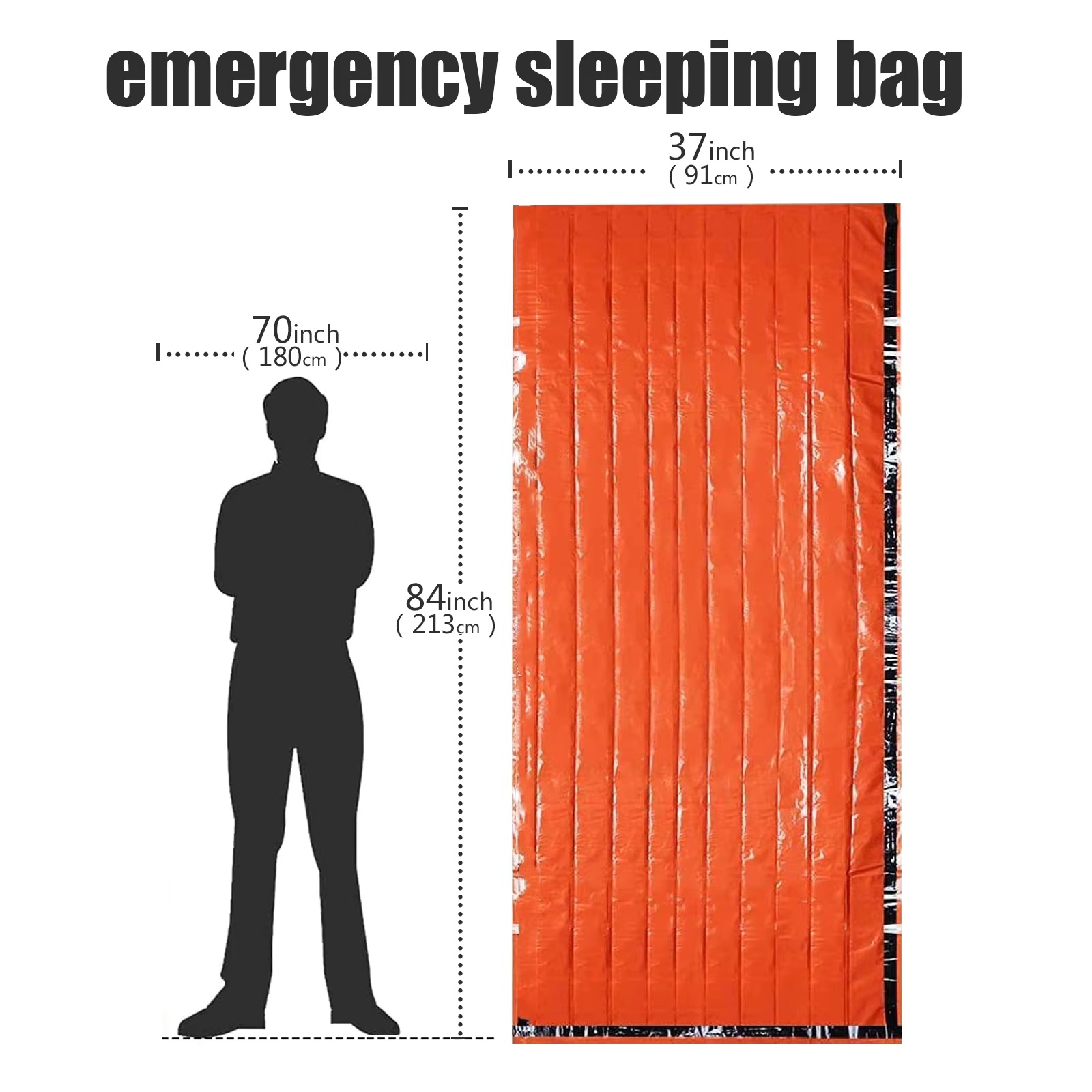 1-5Pack Emergency Sleeping Bag - Emergency Mylar Blanket 评论和价格