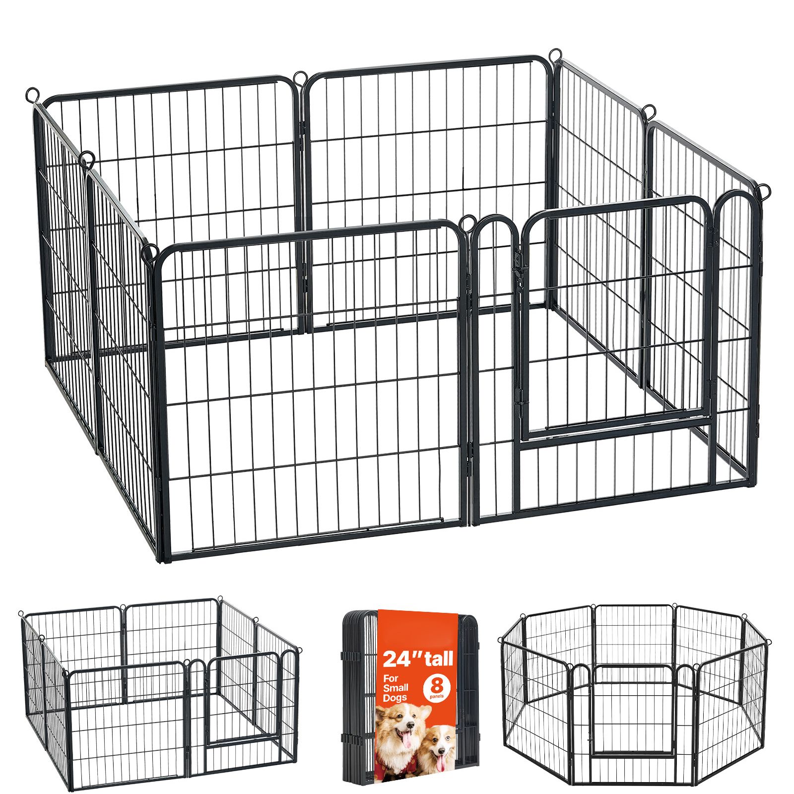 Dog Playpen 24 Inch 8 Panels F - Outdoor Camping Dog Kennel 评论和价格