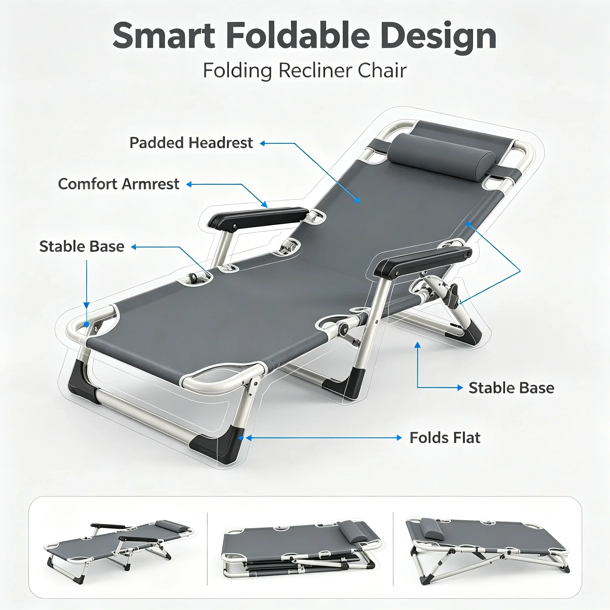 Office Lunch Nap Folding Loung - Outdoor Camping Recliner 评论和价格
