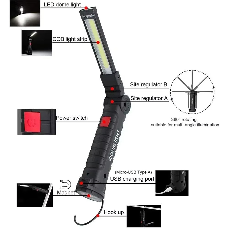 Portable LED Flashlight with M - Outdoor Camping Lampe 评论和价格