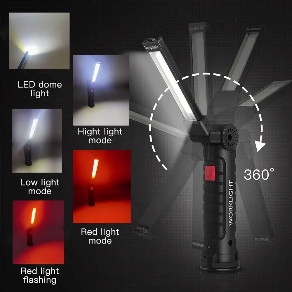 Portable COB LED Flashlight US - Outdoor Camping Lampe 评论和价格