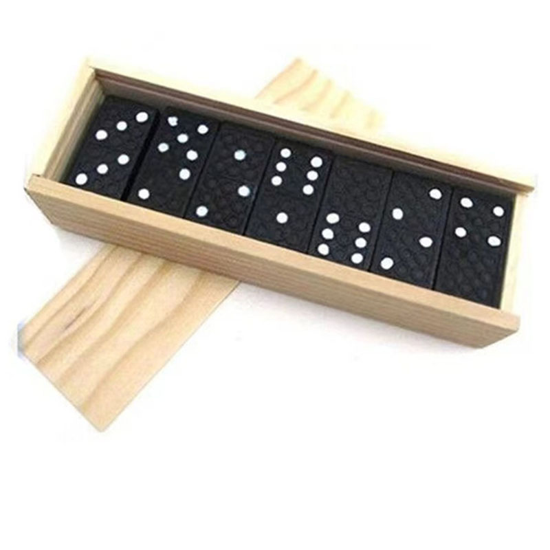 28pcs/Set Wooden Domino Board  - Outdoor Camping Games 评论和价格