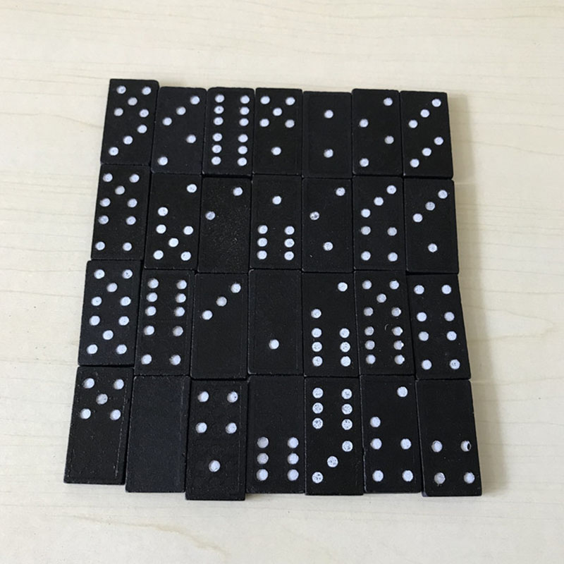 28pcs/Set Wooden Domino Board  - Outdoor Camping Games 评论和价格