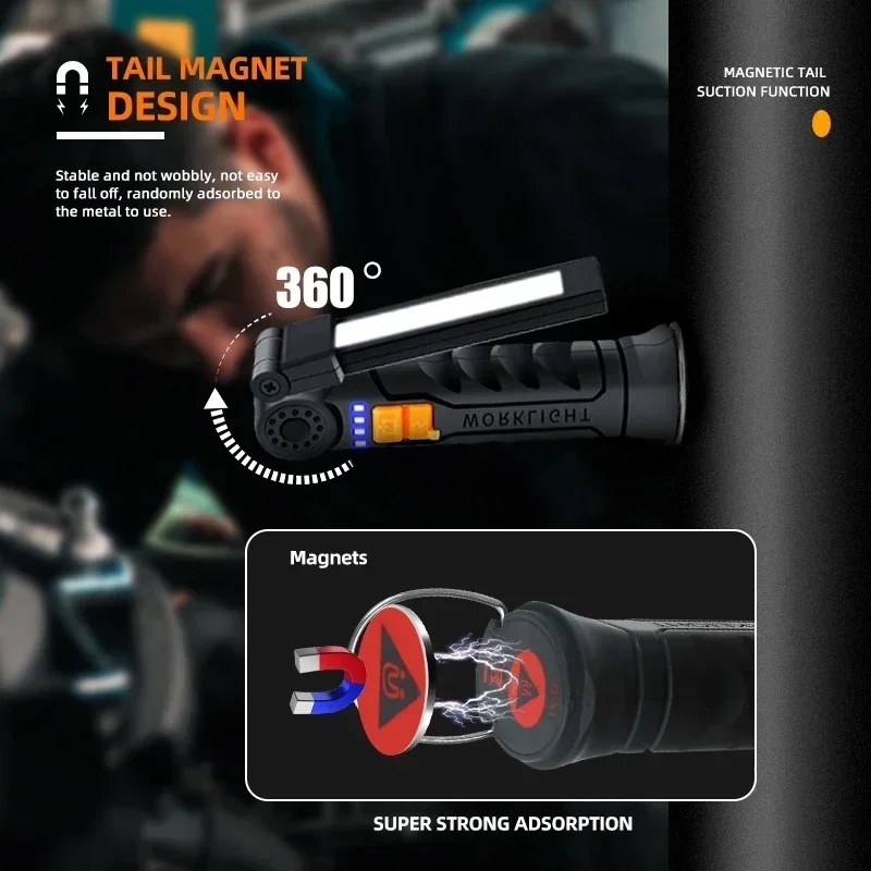 Portable COB LED Flashlight US - Outdoor Camping Lampe 评论和价格