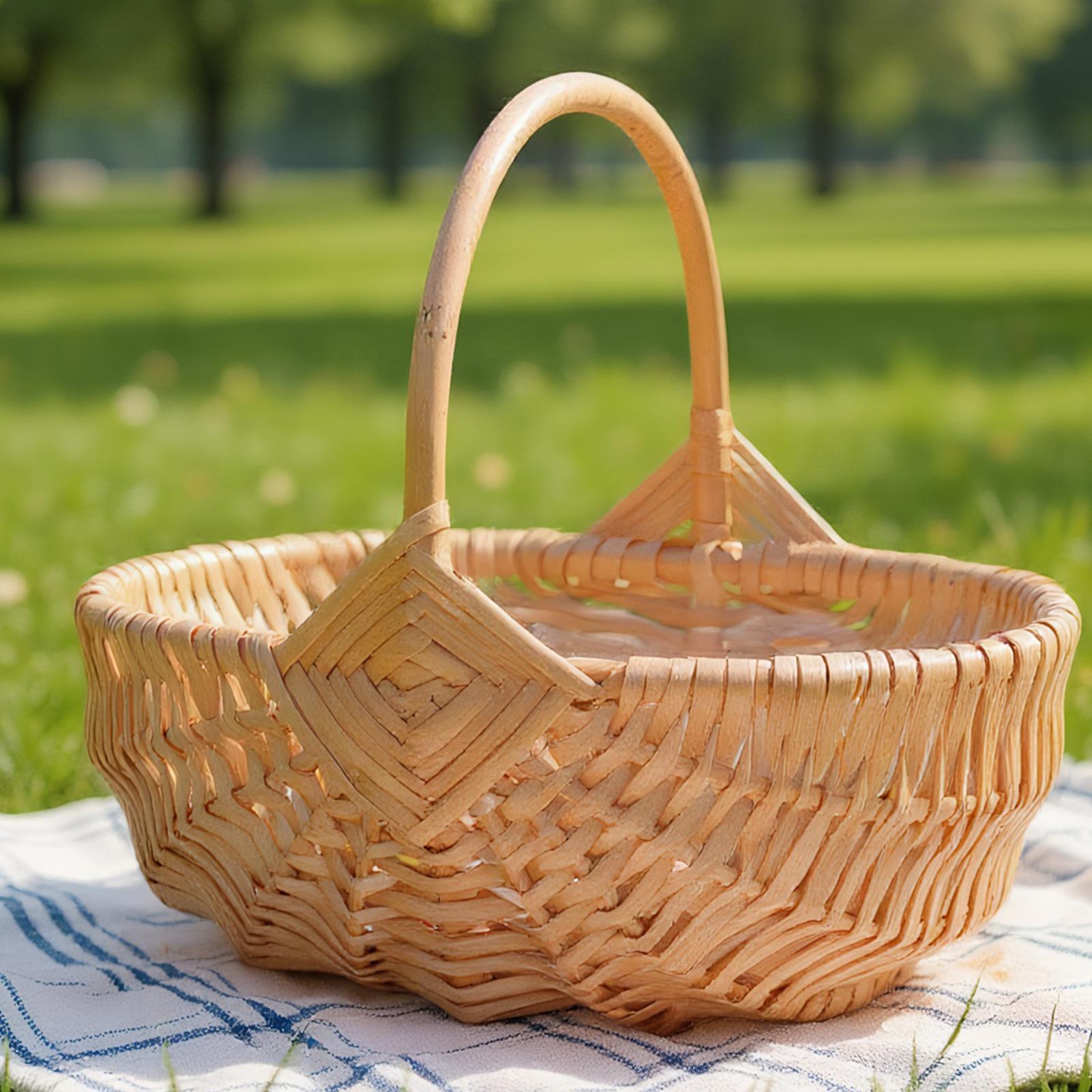 Woven Wicker Picnic Basket Wit - Outdoor Activities In Camping 评论和价格