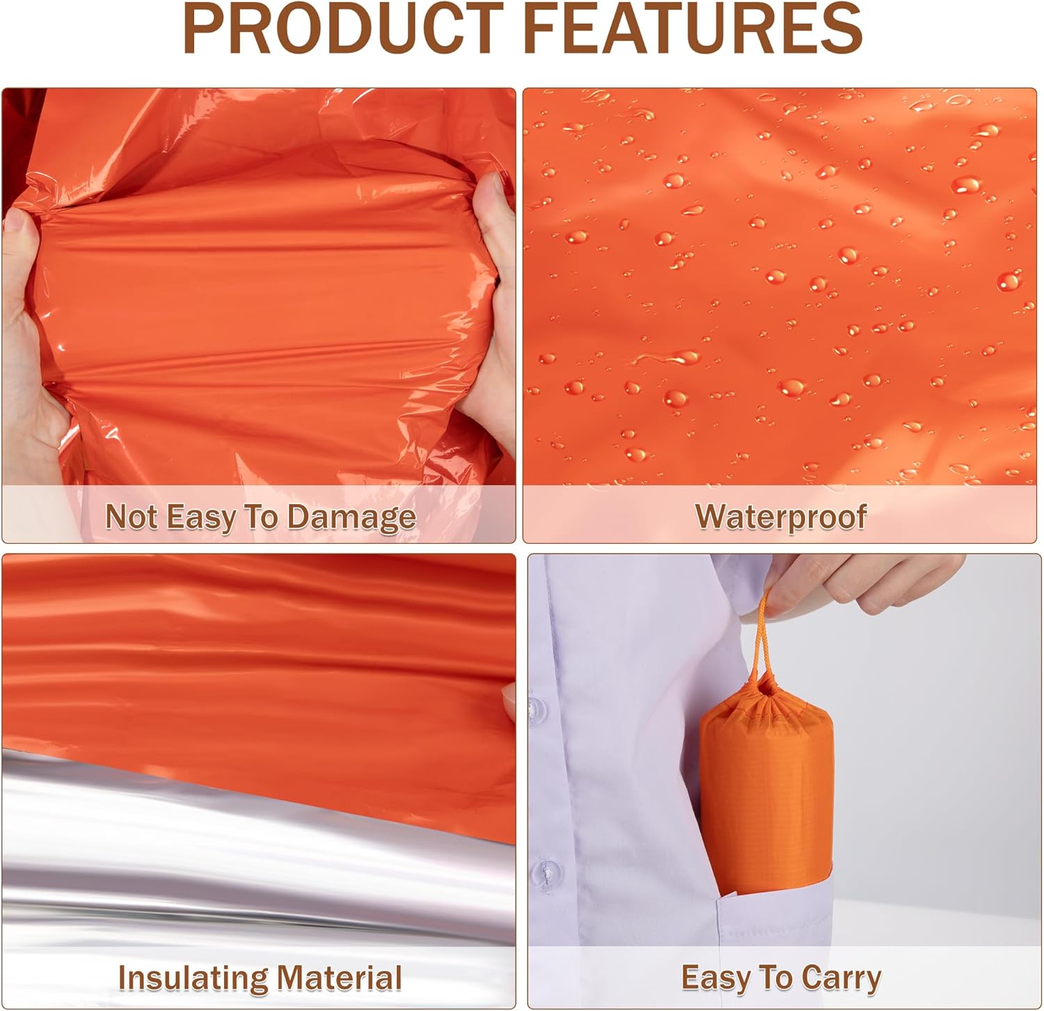 Emergency Mylar Sleeping Bag T - Emergency Mylar Blanket 评论和价格