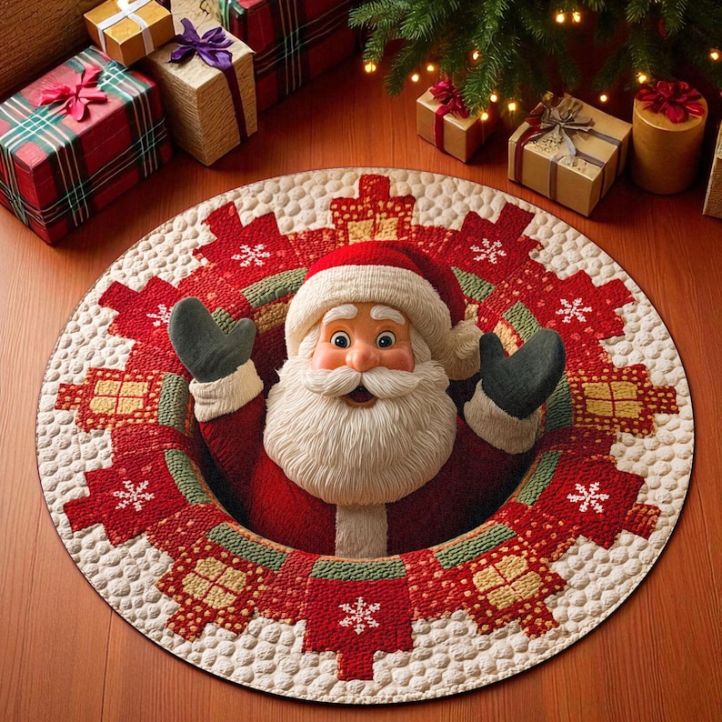 Christmas Santa Claus Round Do - Outdoor Camping Decor Ideas 评论和价格
