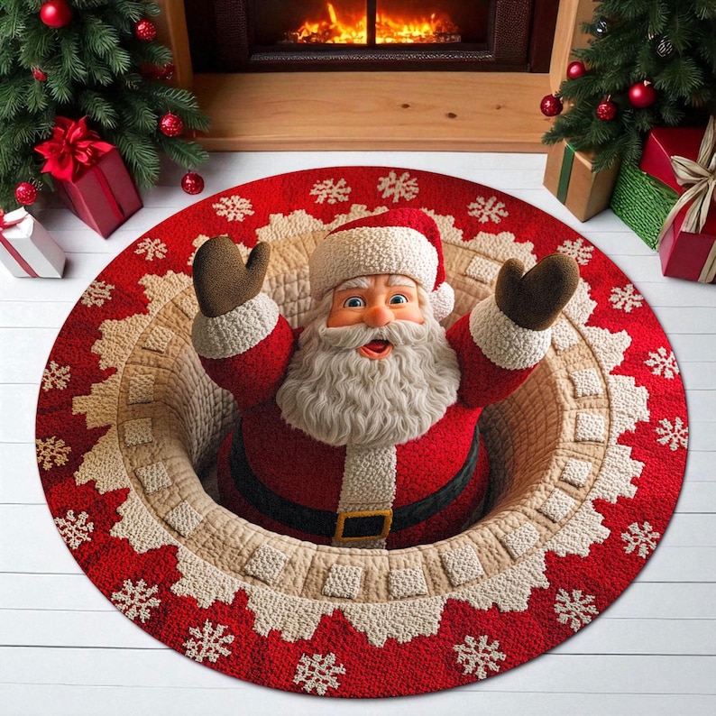 Christmas Santa Claus Round Do - Outdoor Camping Decor Ideas 评论和价格