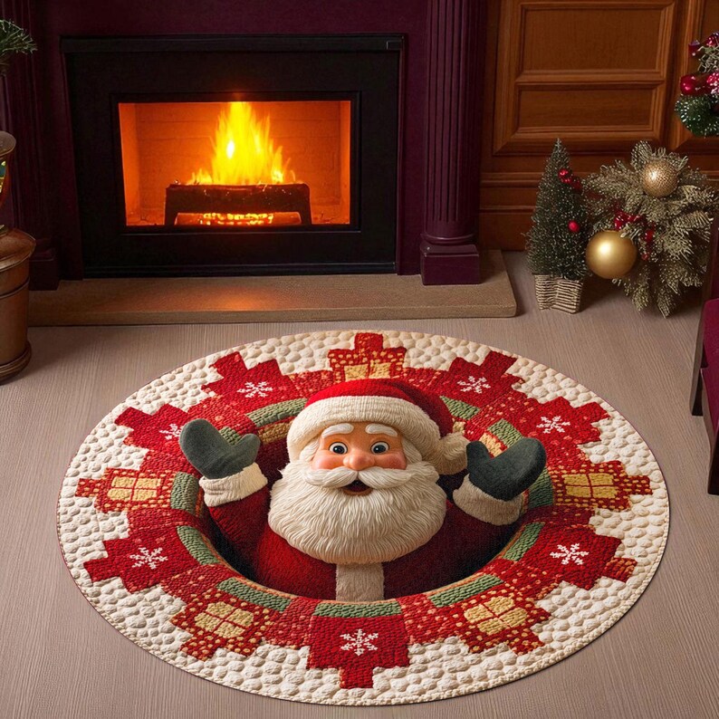 Christmas Santa Claus Round Do - Outdoor Camping Decor Ideas 评论和价格