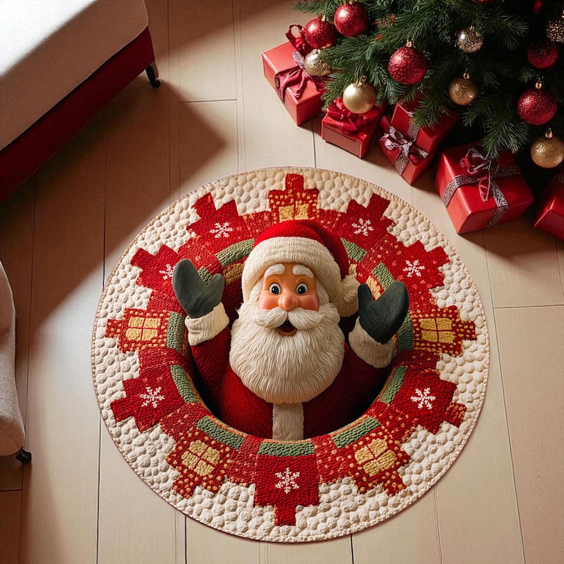 Christmas Santa Claus Round Do - Outdoor Camping Decor Ideas 评论和价格