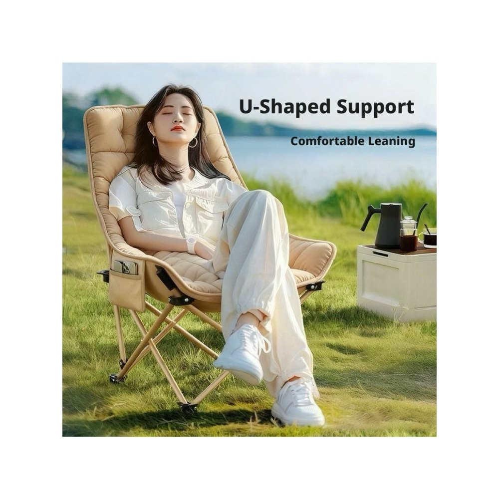 Thickened Cotton Outdoor Foldi - Outdoor Camping Recliner 评论和价格