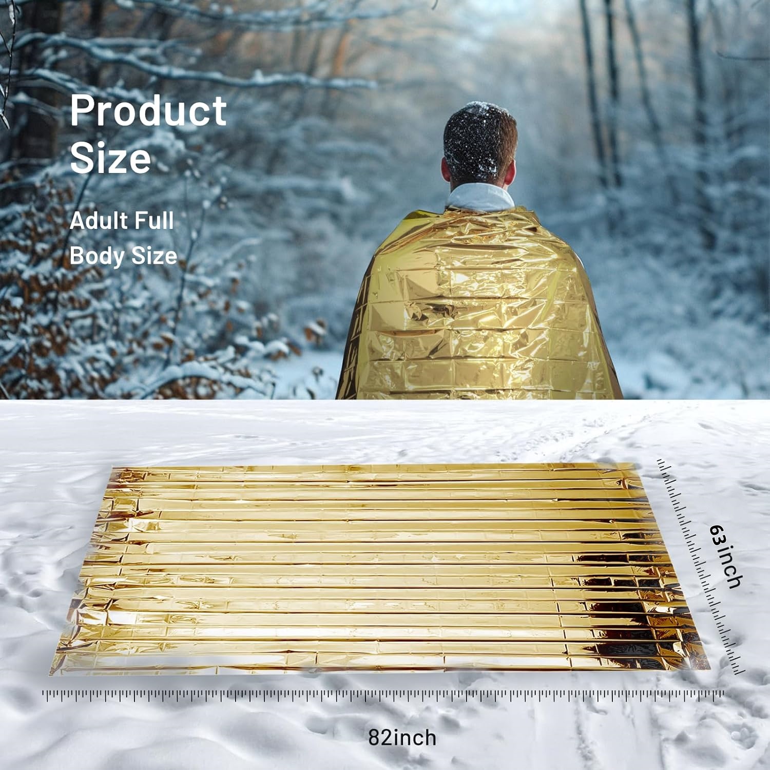 5-30Pc Outdoor Emergency Gold- - Emergency Mylar Blanket 评论和价格