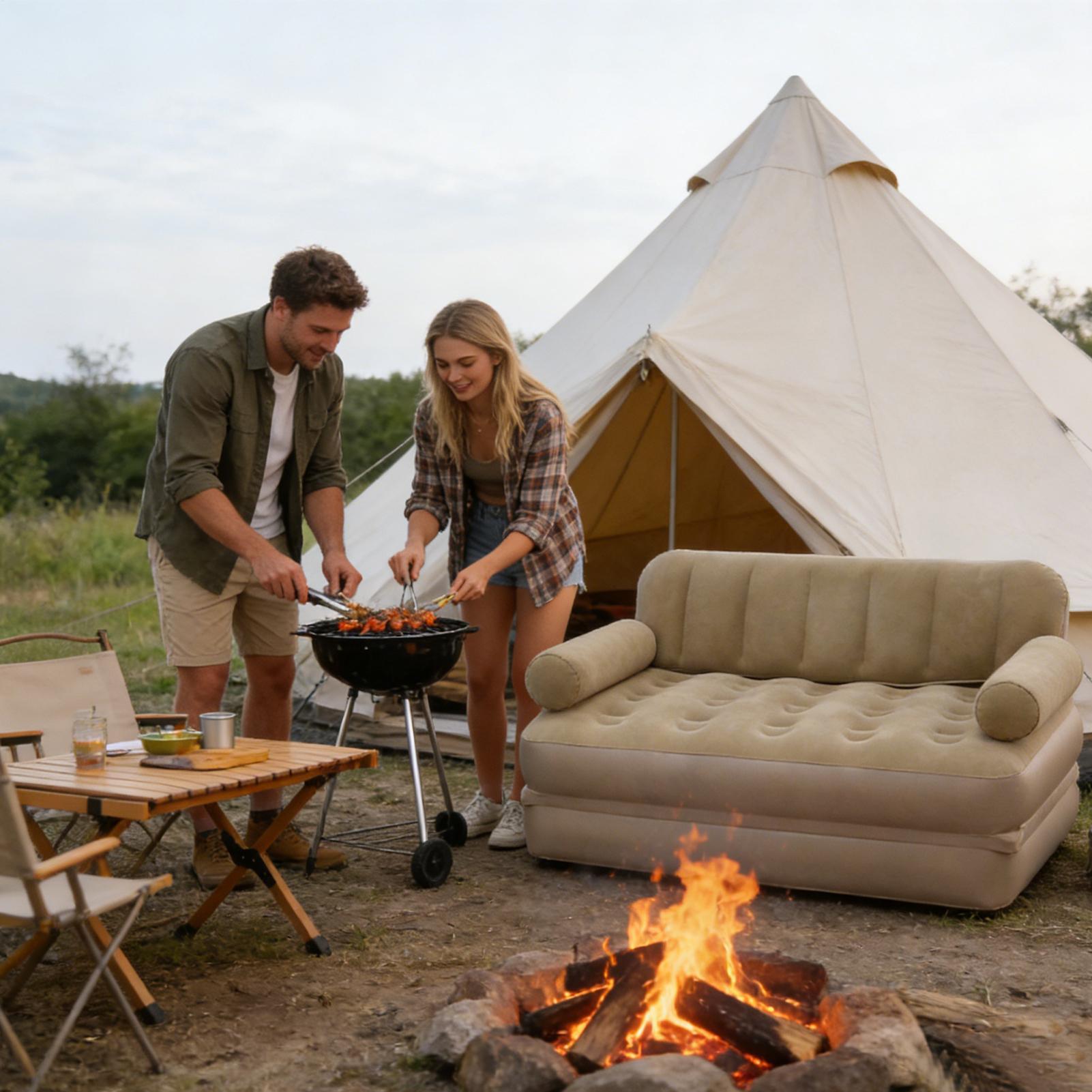 Air Sofa With Air Pump Folding - Outdoor Camping Couch 评论和价格