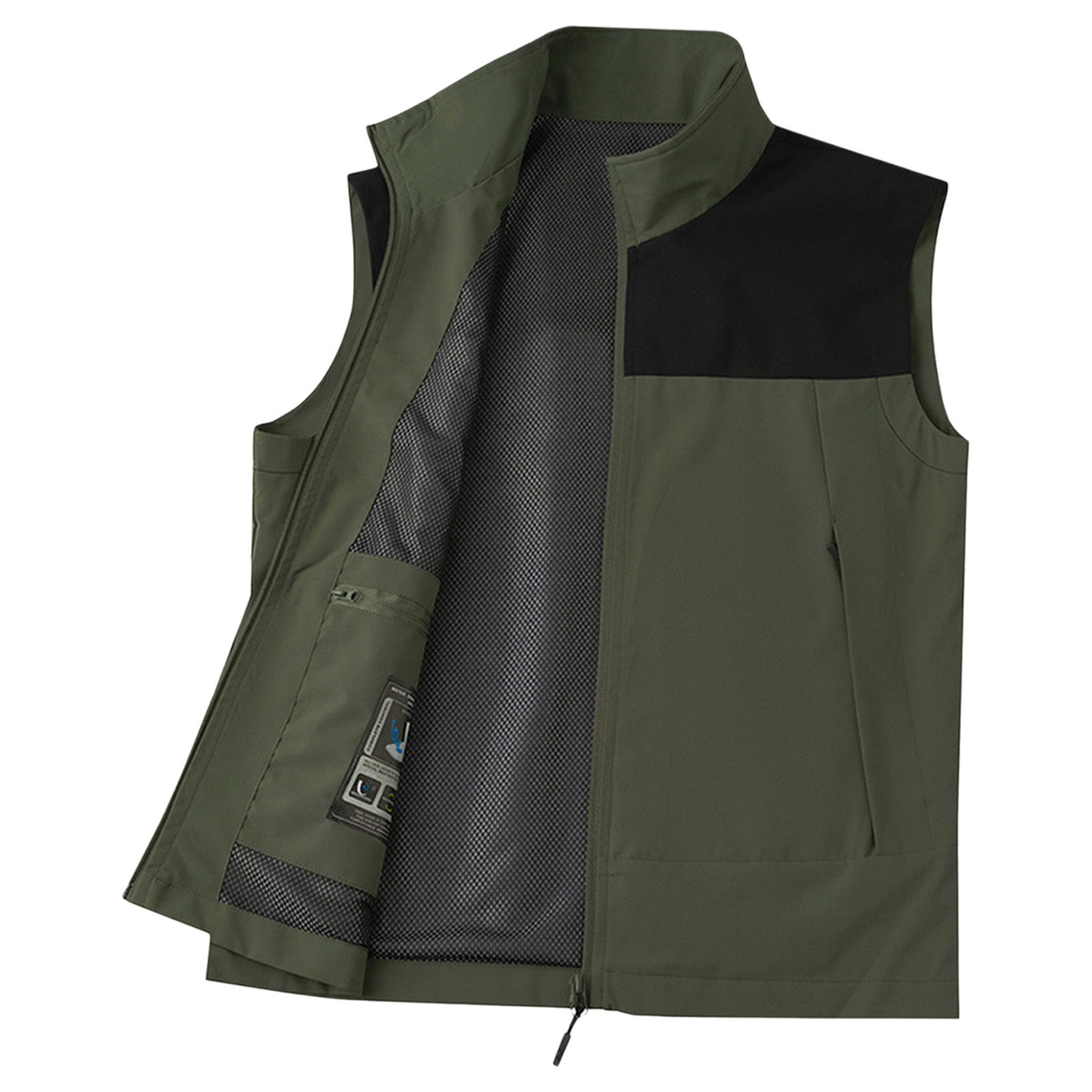 #M-5XL Men Golf Vest Stand Col - Outdoor Camping Winter 评论和价格