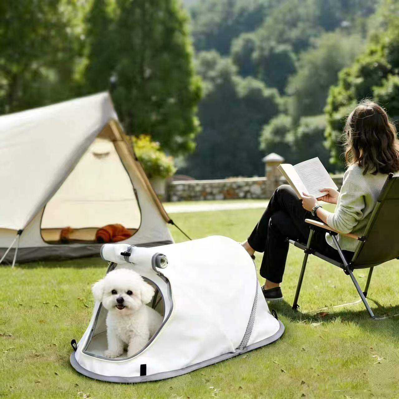 Foldable Pet Tent Portable Dog - Outdoor Camping Dog Kennel 评论和价格