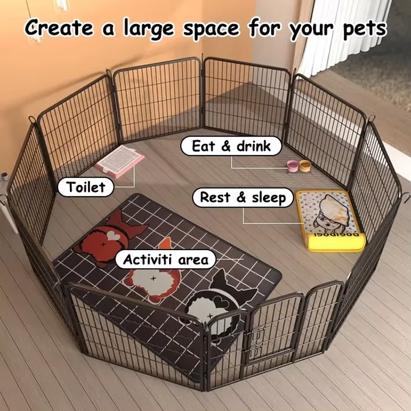 for 8 Panel Dog Playpen Metal  - Outdoor Camping Dog Kennel 评论和价格