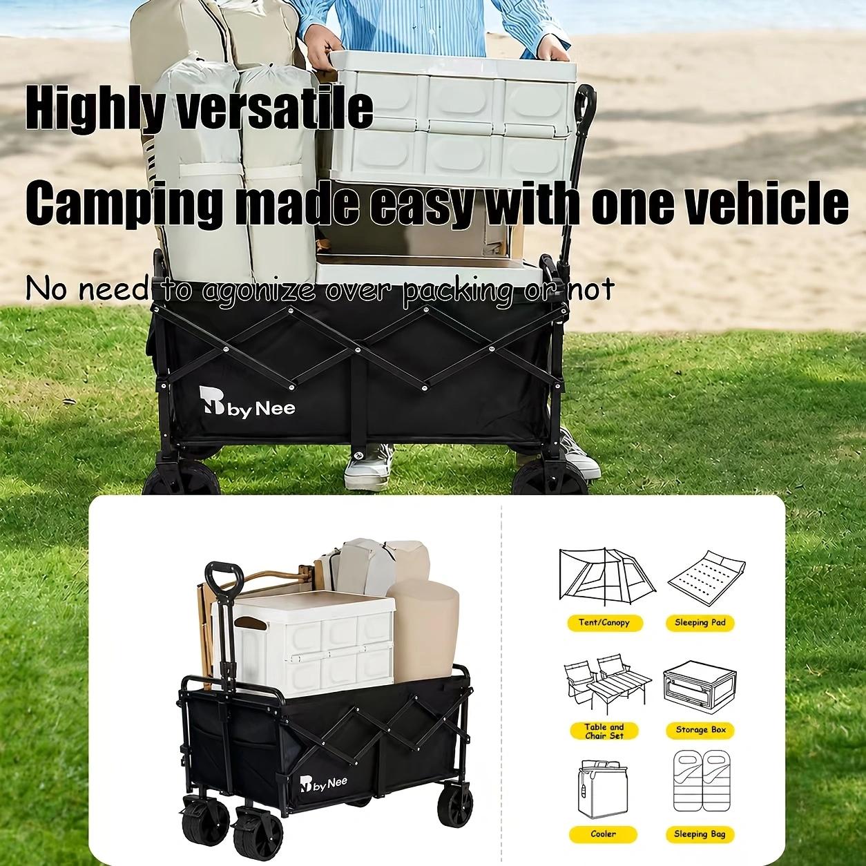 Heavy Duty Foldable Wagon Cart - Outdoor Camping Shop 评论和价格