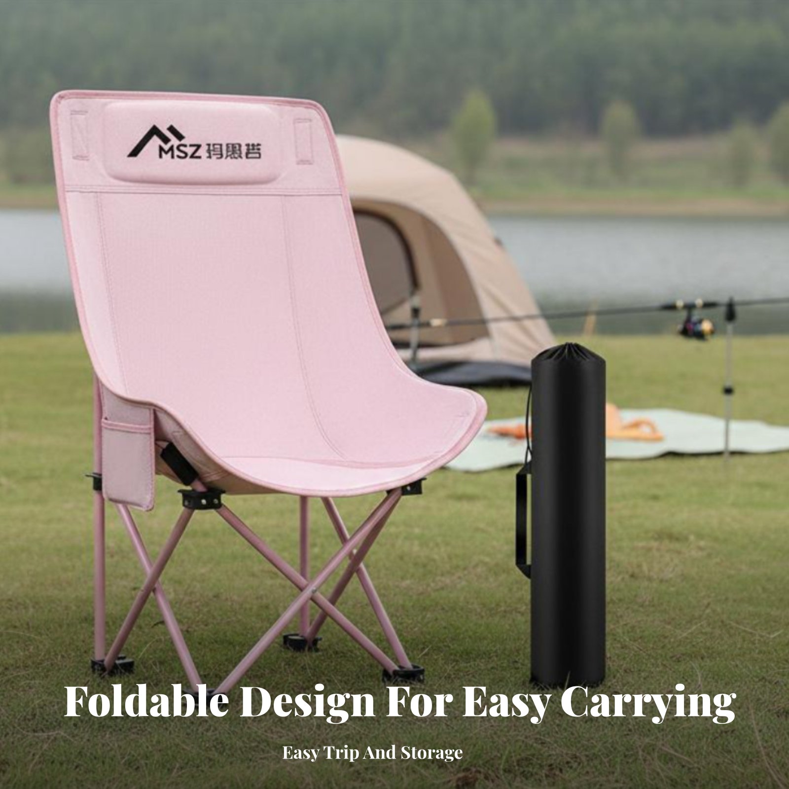 Foldable Mesh High Back Chair  - Outdoor Camping Recliner 评论和价格