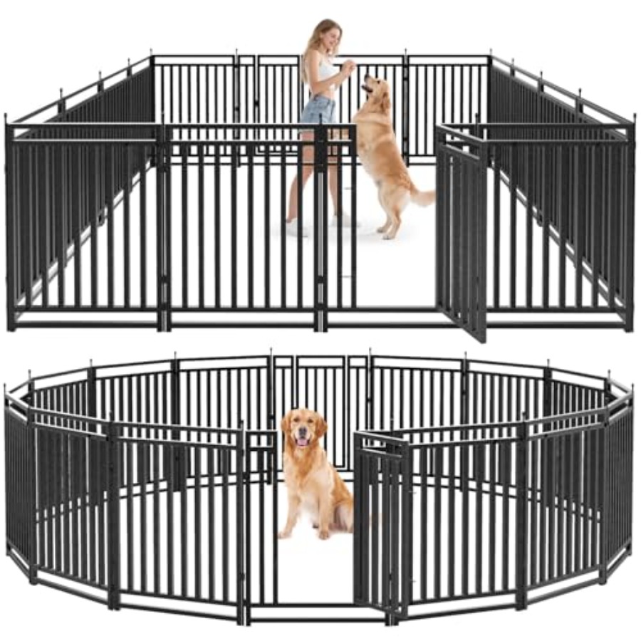 Dog Fence Outdoor for Yard Dog - Outdoor Camping Dog Kennel 评论和价格