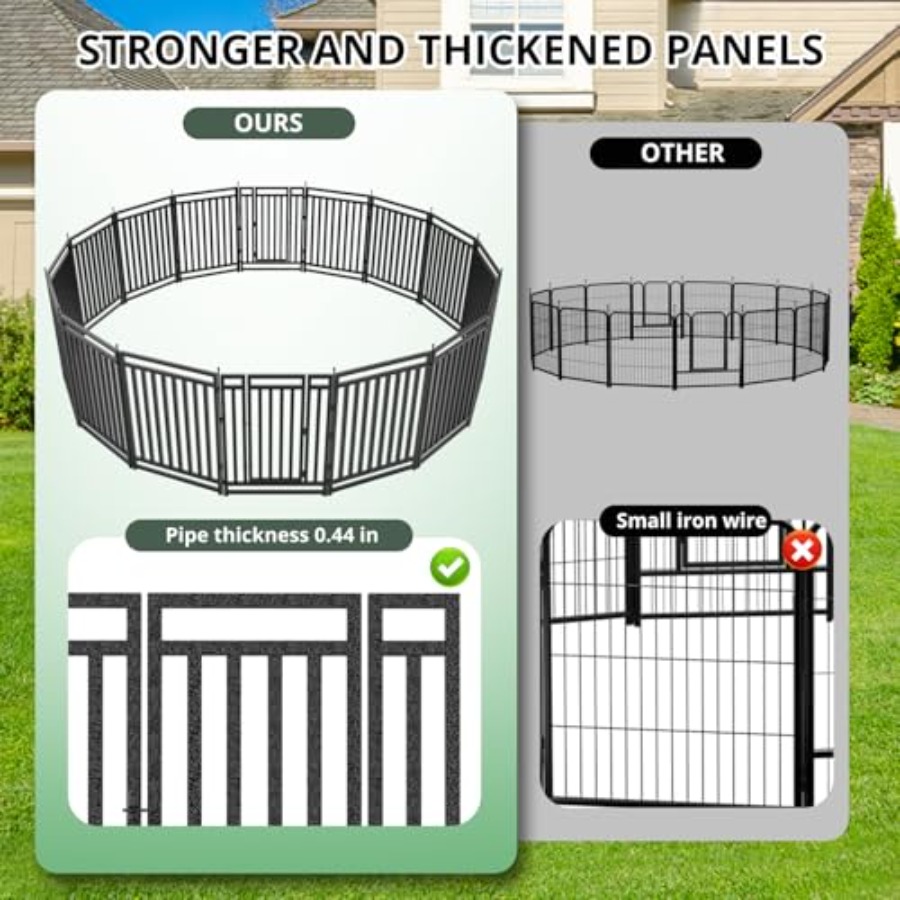 Dog Fence Outdoor for Yard Dog - Outdoor Camping Dog Kennel 评论和价格