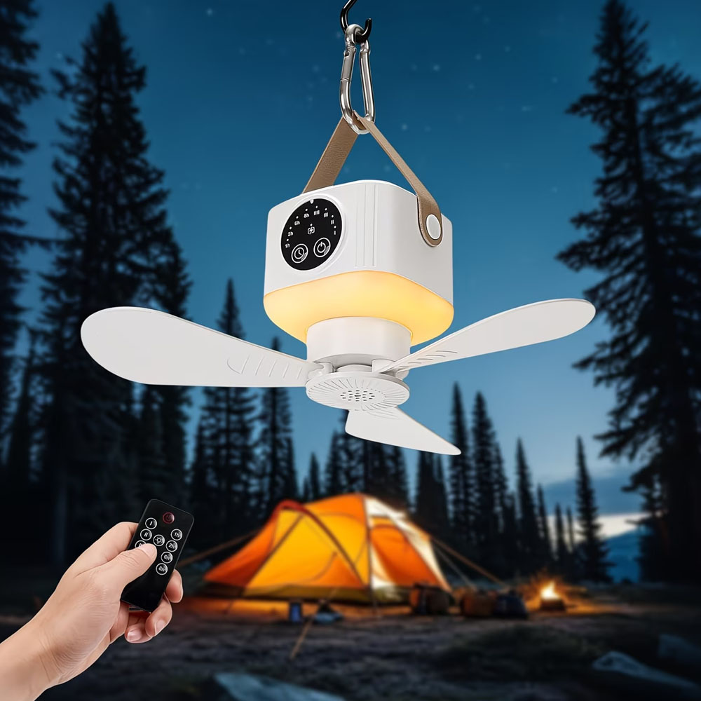Portable Ceiling Fan with Ligh - Outdoor Camping Gazebo 评论和价格