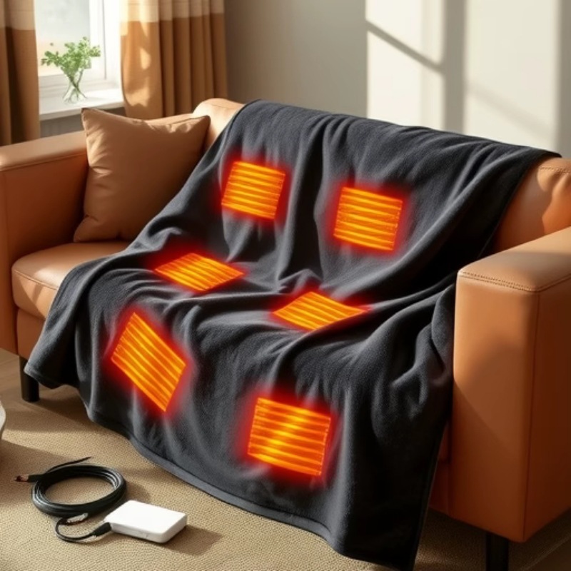 2025 NewUSB Heated Shawl Blank - Outdoor Camping Heated Blanket 评论和价格