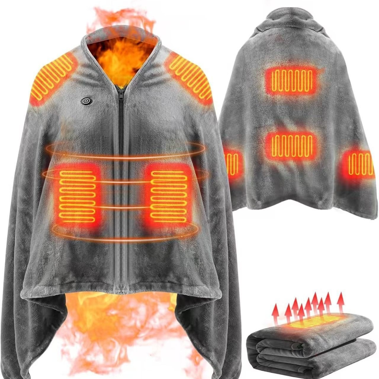 2025 NewUSB Heated Shawl Blank - Outdoor Camping Heated Blanket 评论和价格