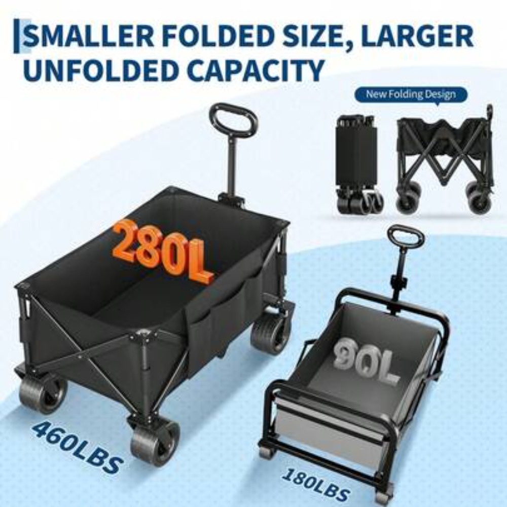 Foldable Utility Wagon Cart 46 - Outdoor Camping Shop 评论和价格