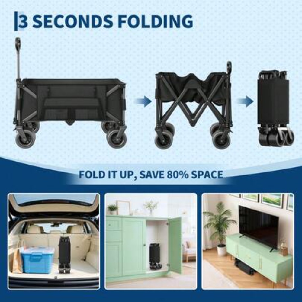 Foldable Utility Wagon Cart 46 - Outdoor Camping Shop 评论和价格