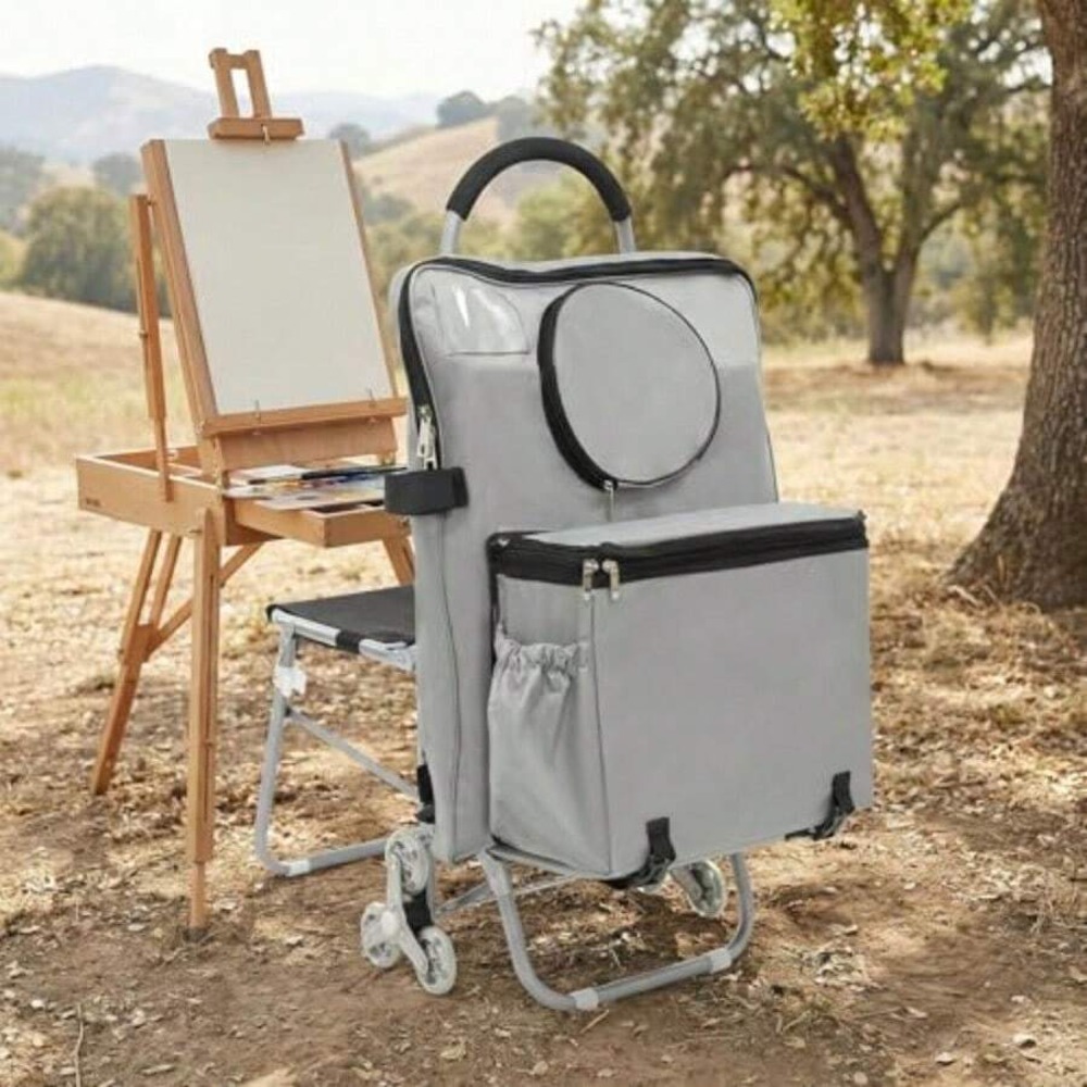 3 Wheel Folding Art Cart with  - Outdoor Camping Shop 评论和价格