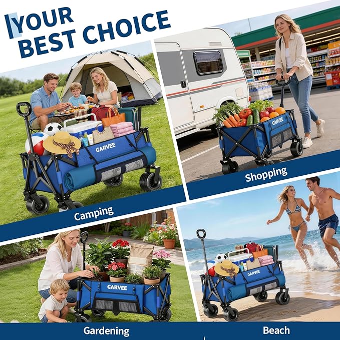 Outdoor Wagon Carts Foldable,  - Outdoor Camping Shop 评论和价格